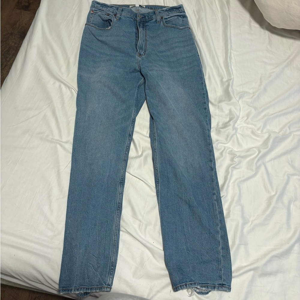 Abercrombie & Fitch Light Blue Straight Leg Jeans